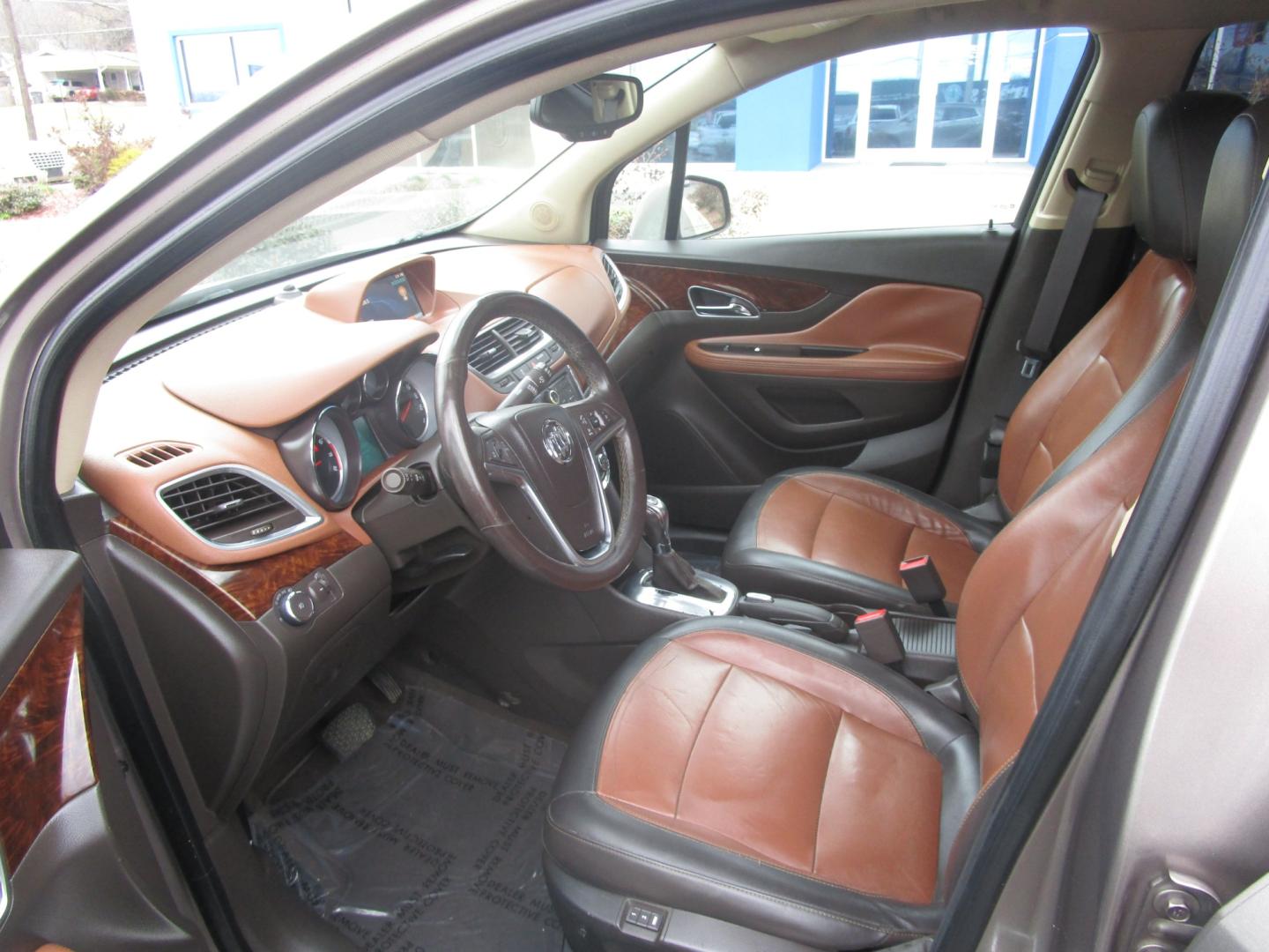 2014 Grey /Black-Tan / Leather Buick Encore Leather AWD (KL4CJGSB8EB) with an 1.4L L4 DOHC 16V TURBO engine, 6-Speed Automatic transmission, located at 1814 Albert Pike Road, Hot Springs, AR, 71913, (501) 623-1717, 34.494228, -93.094070 - Photo#5